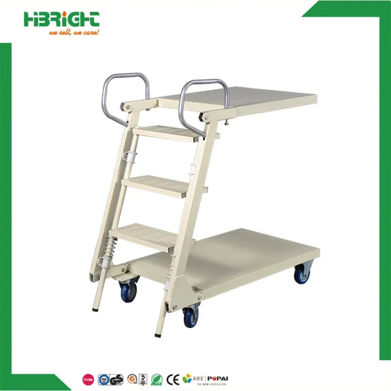 custom.Heavy Duty Rolling Ladder Durable Warehouse Equipment