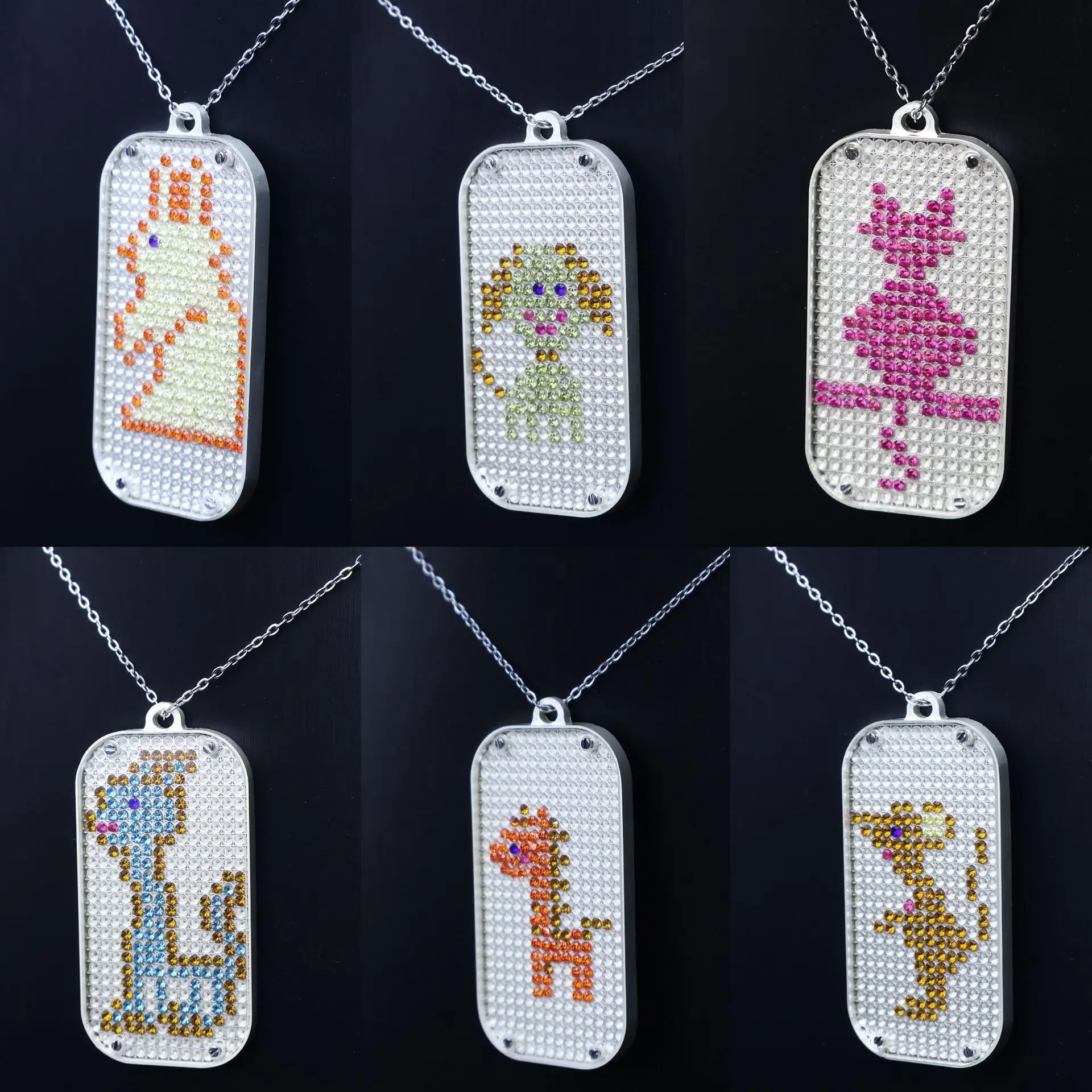 

New Handmade DIY Necklace Trendy Pendant Children's Hand-Painted Handmade Zircon Necklace