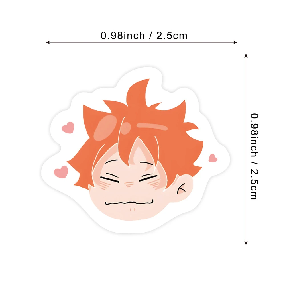 ¡500 piezas/rollo Haikyuu! Pegatinas de sellado de Anime, calcomanías de dibujos animados Hinata Shoyo, juguete, cuaderno, guitarra, teléfono,