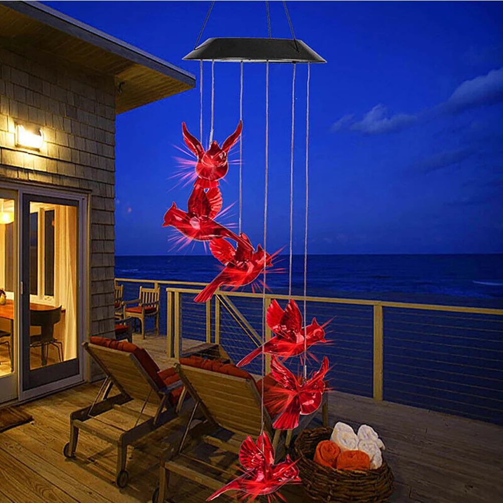 

Solar Wind Chime Light Garden Lights Power for Outdoors Chimes outside Patio Household