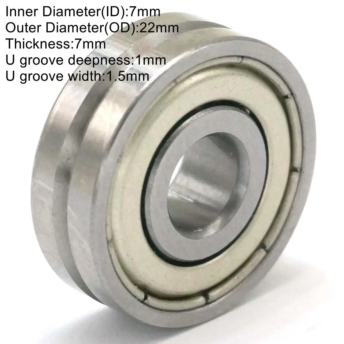 10*35*9mm V Groove breite 4,2mm Umlenkrolle Sheave Versiegelt Schiene Lager V6200ZZ – Detail 7