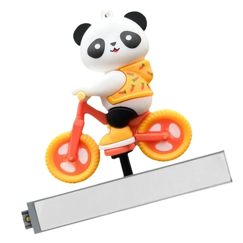 

Car Automatic Sliding Cyling Panda Ornaments Adhesive Moving Panda Doll Toy
