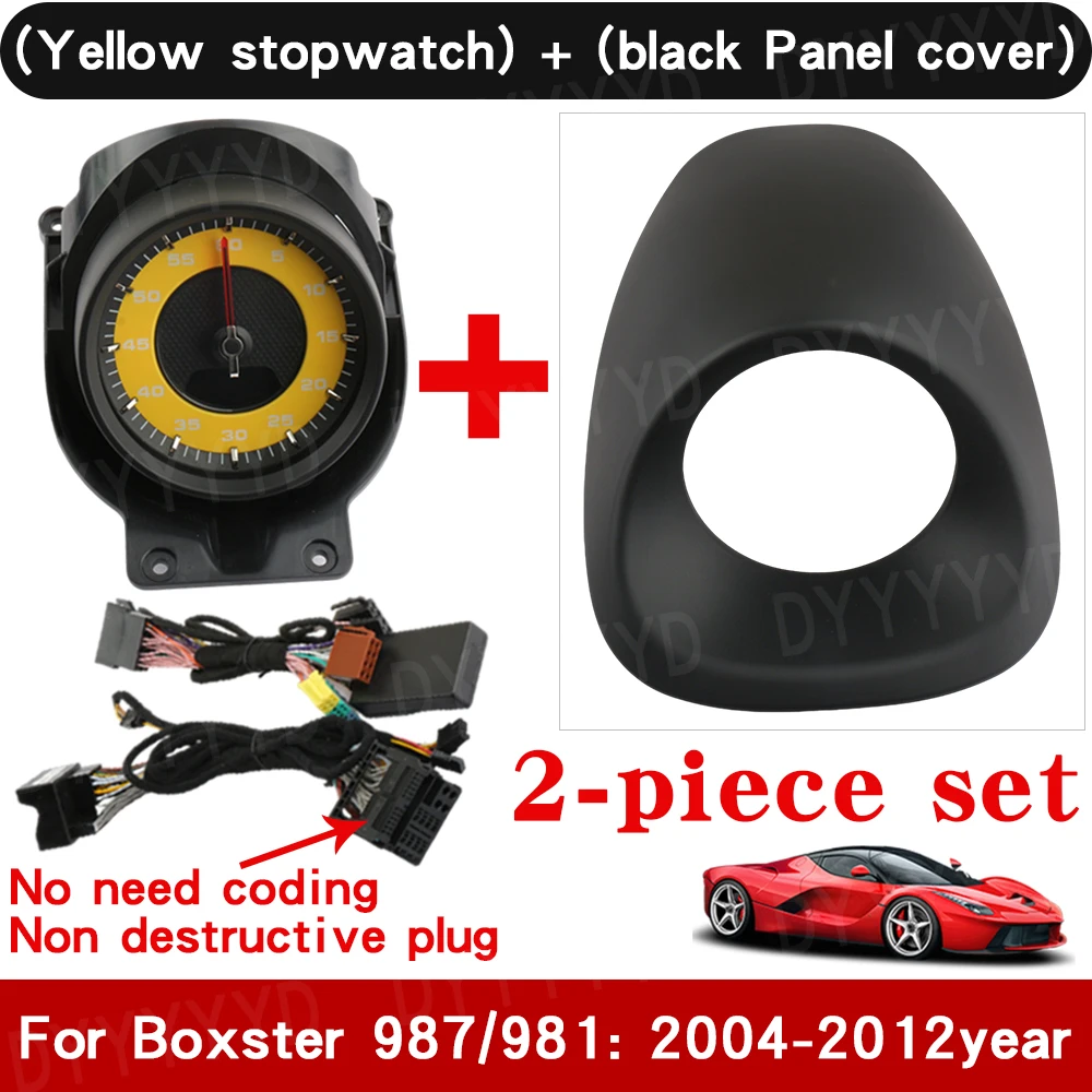 Stopwatch klok instrumentenpaneel sport chrono stopwatch dashboard cover Cayman 987 klok stopwatch voor Porsche Boxster 987 981