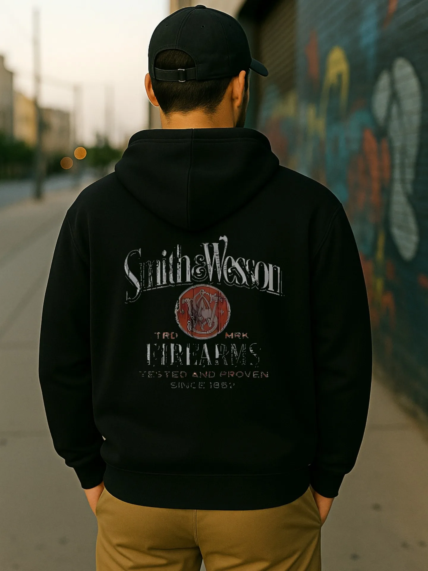 هوديي جرافيك للرجال، طراز كاجوال كبير الحجم، مبطن بالصوف، طباعة حروف، للشباب، للارتداء اليومي