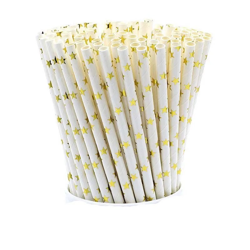 25 قطعة الذهب الوردي ورقة القش شريط نقطة المتاح الشرب القش الزفاف الديكور القش استحمام الطفل حفلة عيد ميلاد لوازم #6