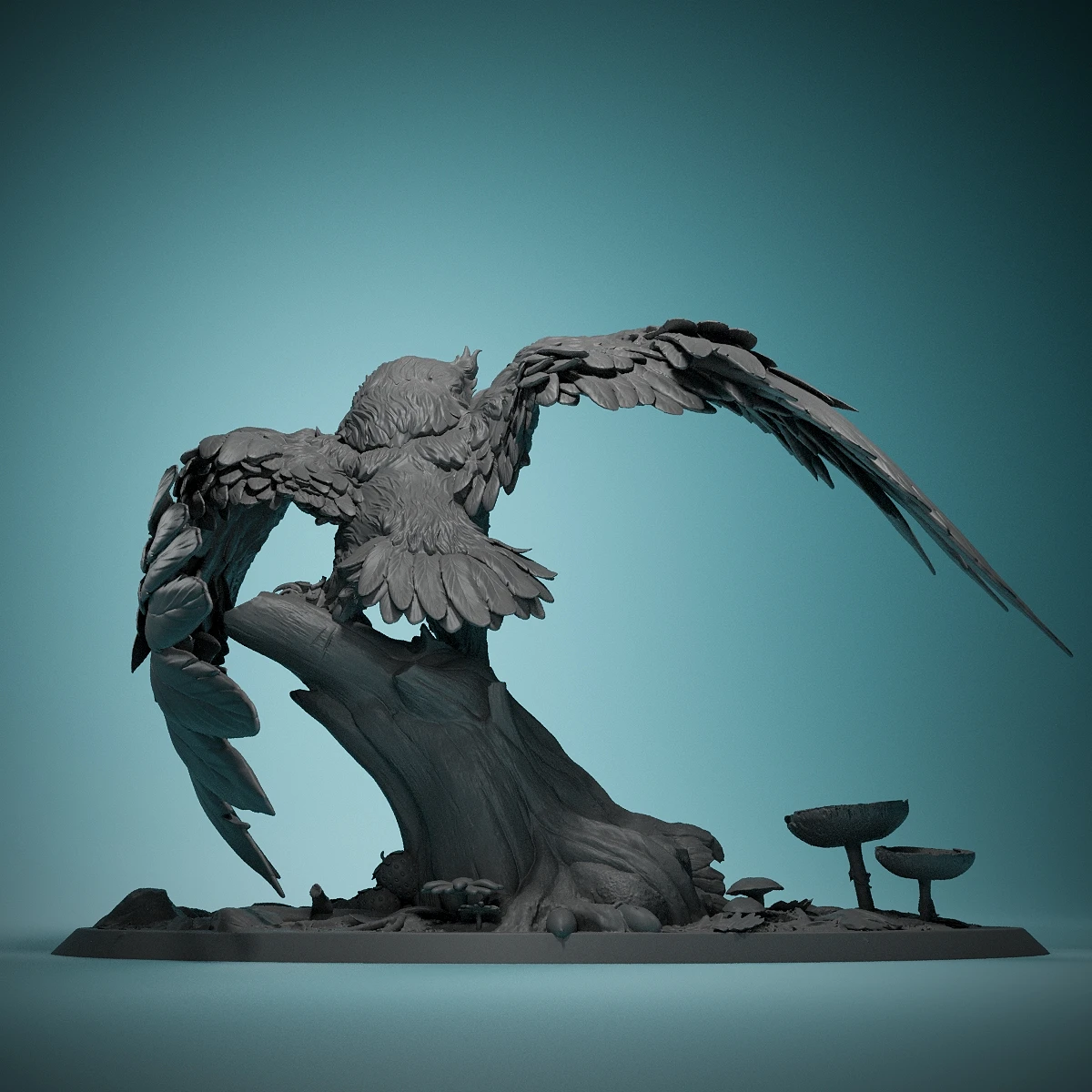 Mousin The Great Owl Stance - Resin 3D Miniatures - For Tabletop Tactical Gaming Roleplaying - Game Room Dress Up-Holiday Gifts