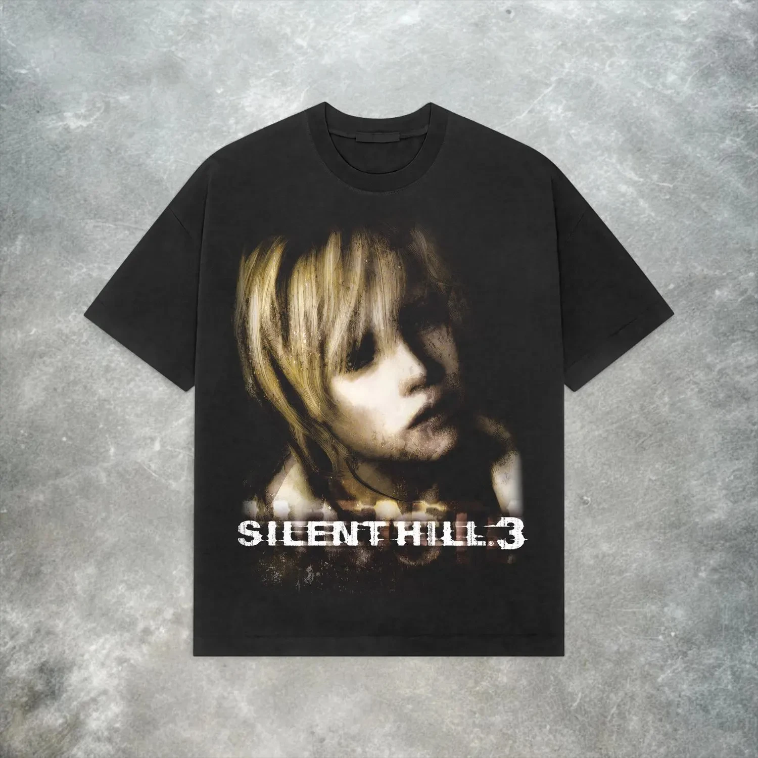 Vintage Silent Hill 3 Tee Retro Y2K Horror Game Shirt Summer Men's and Women's Loose and Breathable T-shirt Top