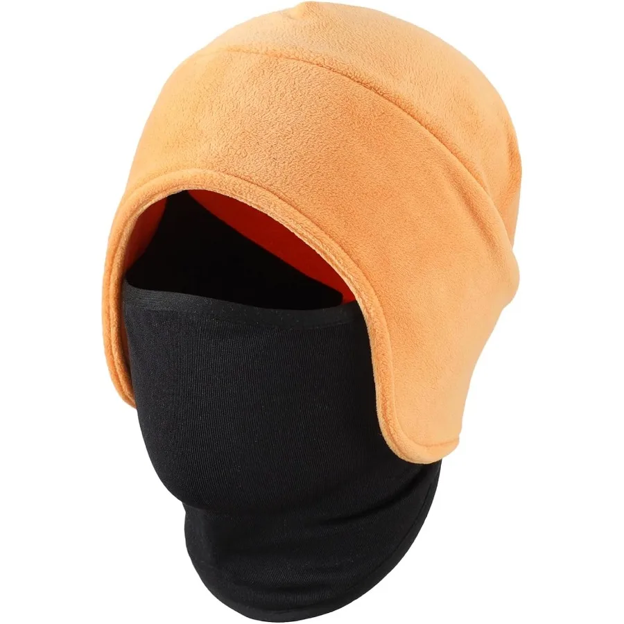 

Домашняя мужская зимняя шапка, флисовая шапка с крышкой для лица, шапка-бини 2 в 1, шапка для мужчин и женщин