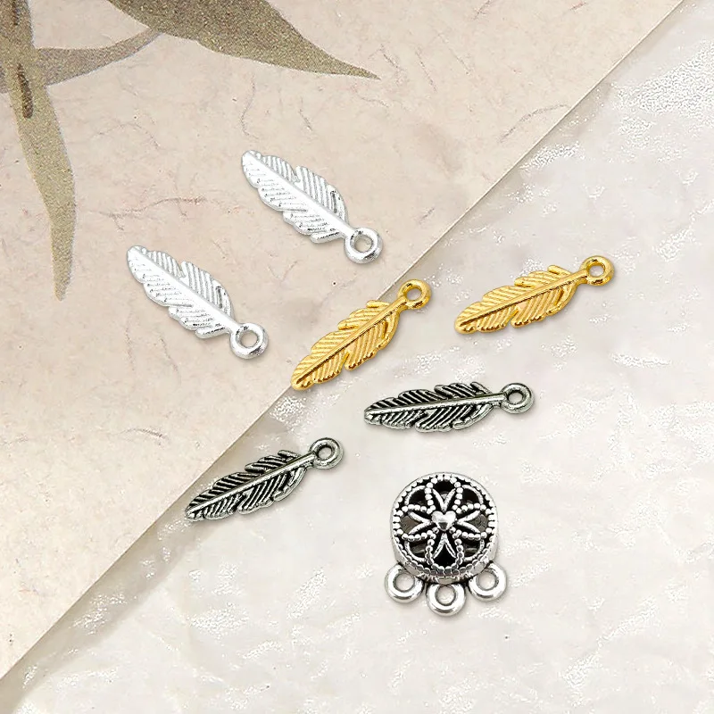 10pcs Ancient Silver Gold Color Alloy Mixed Beads Big Hold Spacer Bead Pendants Charms for DIY Jewelry Making Accessories