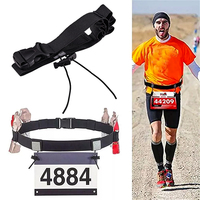 Marathon Race Number Belt with 6 Loops Outdoor Running Waist Belt Triathlon Race Belt for Running Cycling Triathlon Marathon