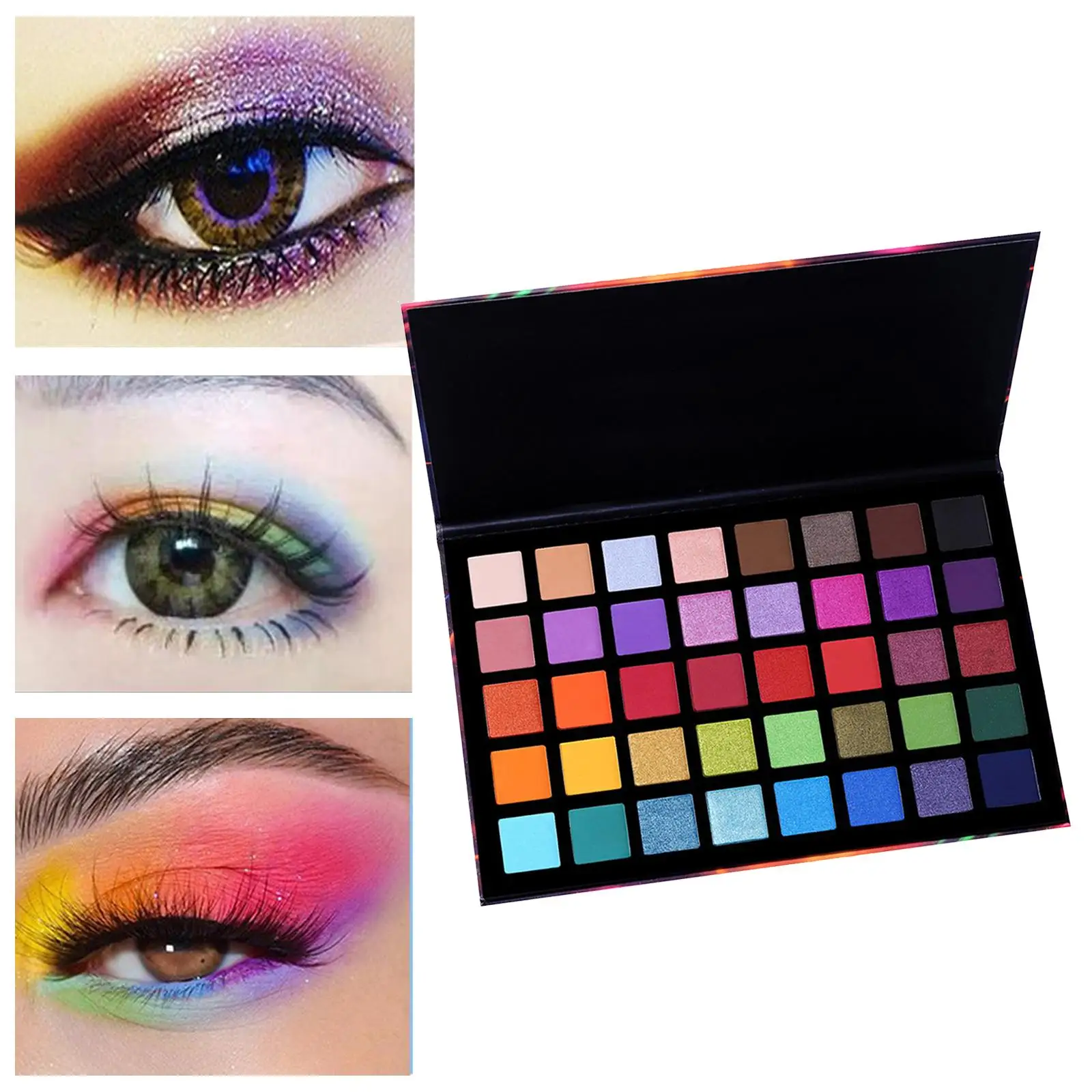 Paleta de sombras de ojos Cosméticos Textura suave Sombras de ojos mezclables Metálico Exótico