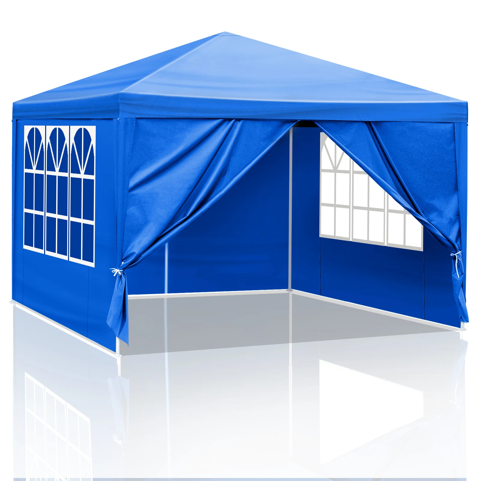 

10'X10' Gazebo Waterproof Outdoor Canopy Patio Tent Party Tent for Wedding Bbq Catering, Blue