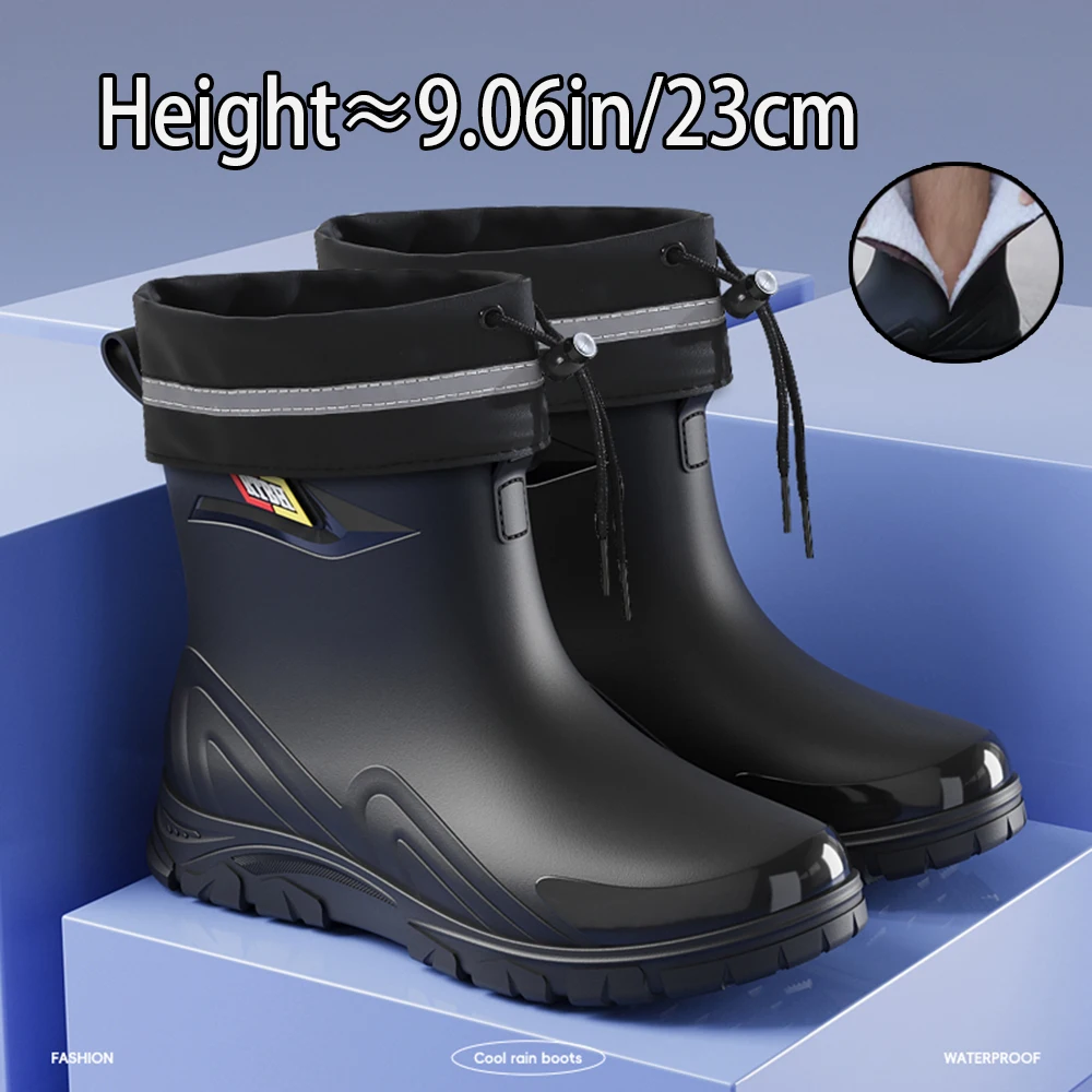 Wasserdichte Herrenschuhe mit Kälte- und Wärmeschutz für Herbst und Winter, mit dickem Samtfutter für Wasserdichtigkeit und Anti-S – Detail 3