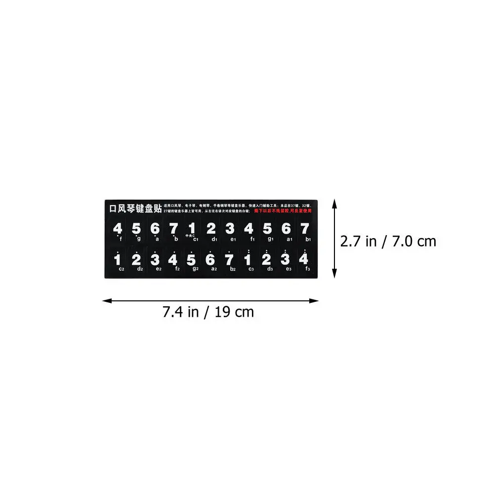 Melodica Keyboard Stickers 4 Piece Self Adhesive Note Labels for Beginners Pitch and Intonation Practice