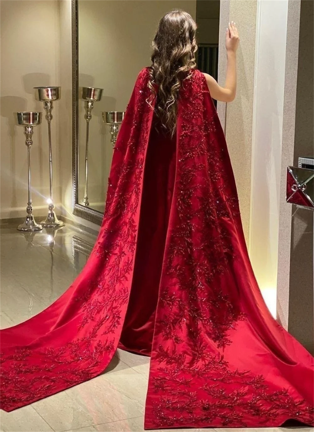 Prom Dresses Exquisite Jewel Ball Gown Open Back Handmade Flower Taffeta Occasion Evening  Abito Elegante Donna Cerimonia