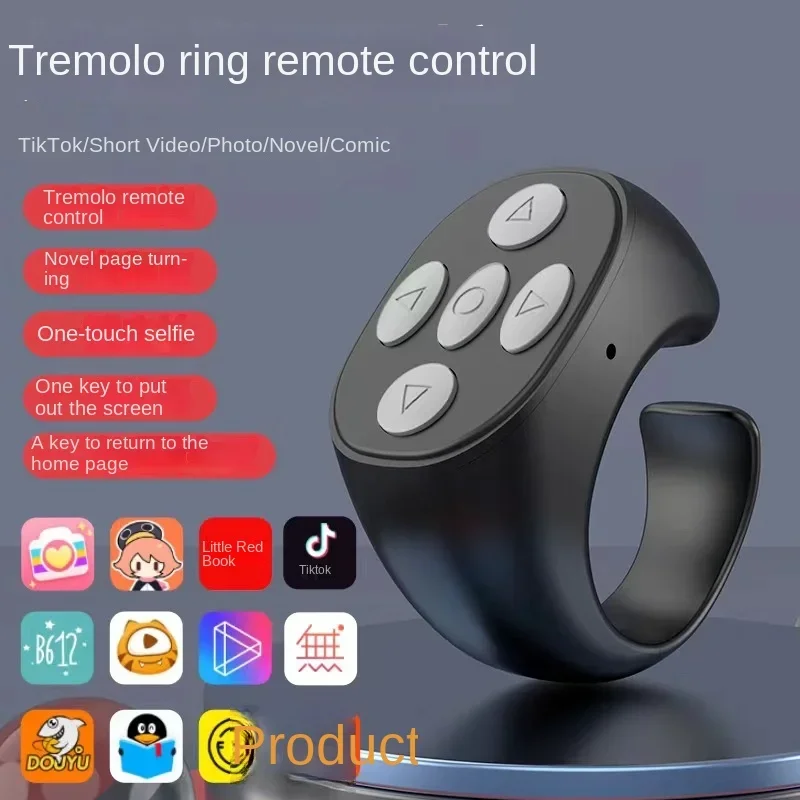 Bluetooth Remote Control Mobile Phone Photo Controller Wireless Lazy Remote Control Button Ring Remote Control Ring 