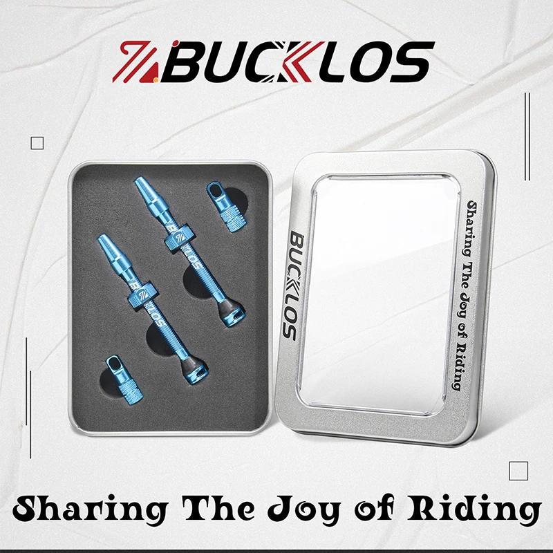 Bucklos F/V Tubeless-Ventile 40mm/44mm Rennrad Presta-Ventil Aluminium legierung Fahrrad Tubeless Felgen ventil Fahrrad zubehör