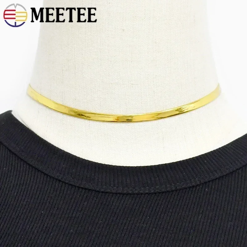 5Meters Meetee 5-15mm Mirror PU Leather Cord Gold Silver Ribbon Rope DIY Handmade Necklace Jewelry Decoration Craft Accessories