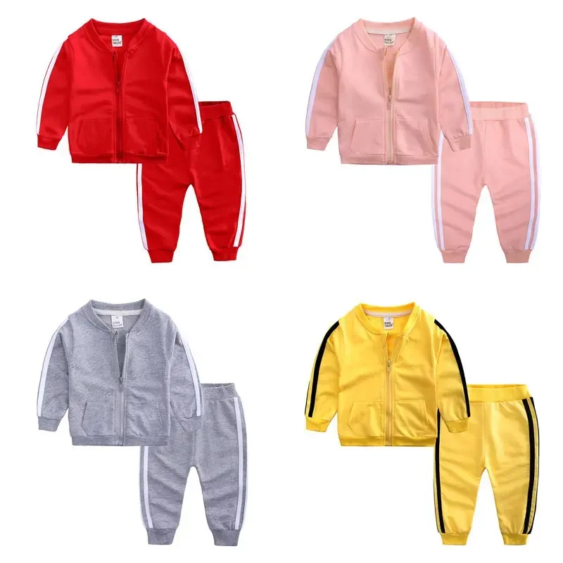 Fashion Newborn Baby Clothes Boys Tracksuit Sets Cotton Long Sleeve Tops Pants Spring Autumn Toddler Girl Clothes 3-24 Months