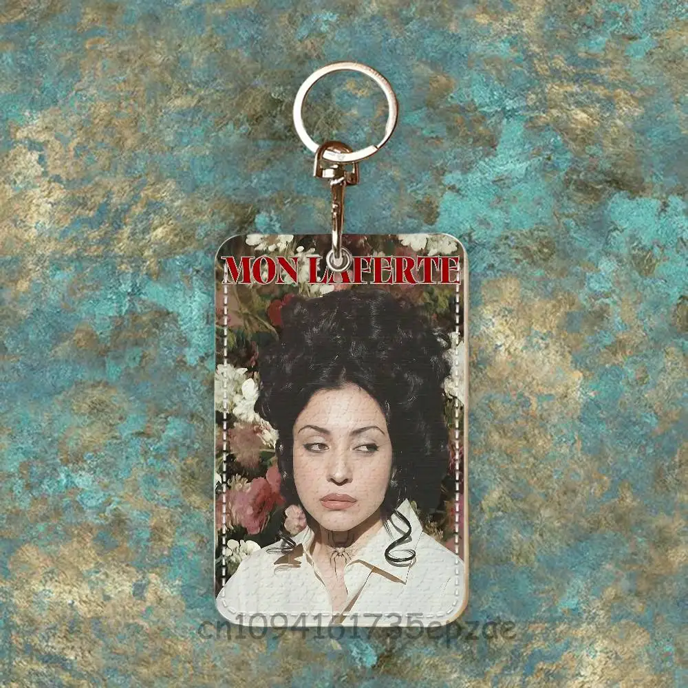 M-Mon L-Laferte Étui porte-cartes en cuir PU de qualité supérieure avec mousqueton en métal, design personnalisable pour un usage quotidien