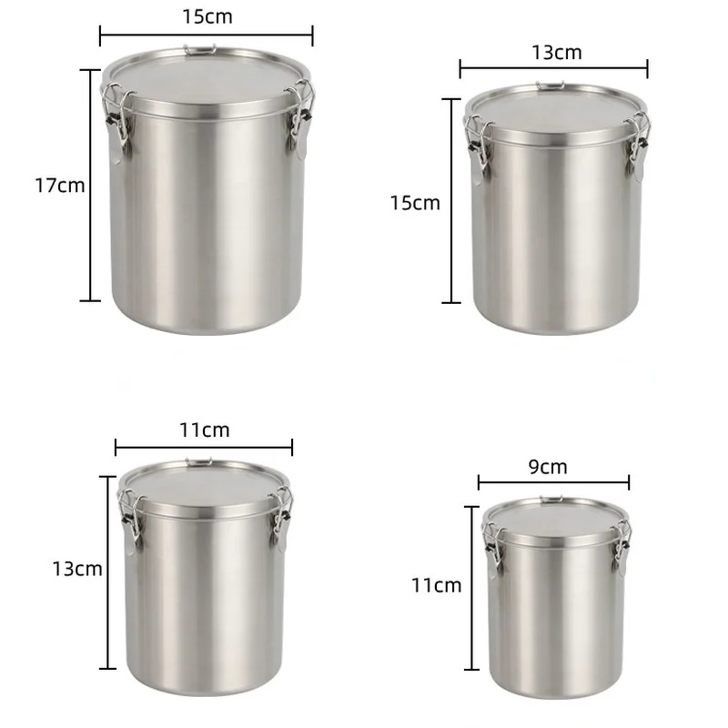 520/1000/1600/2500ML Stainless Steel Storage Tank Sealed Tea Tank Outdoor Simple Storage Tank Grain Tank