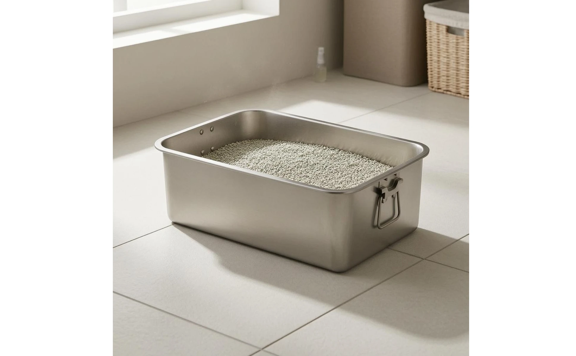 Stainless Steel Tray Side Handles Rectangular Serving Tray Stainless Steel Hotel Pan Seamless Home Container Stackable