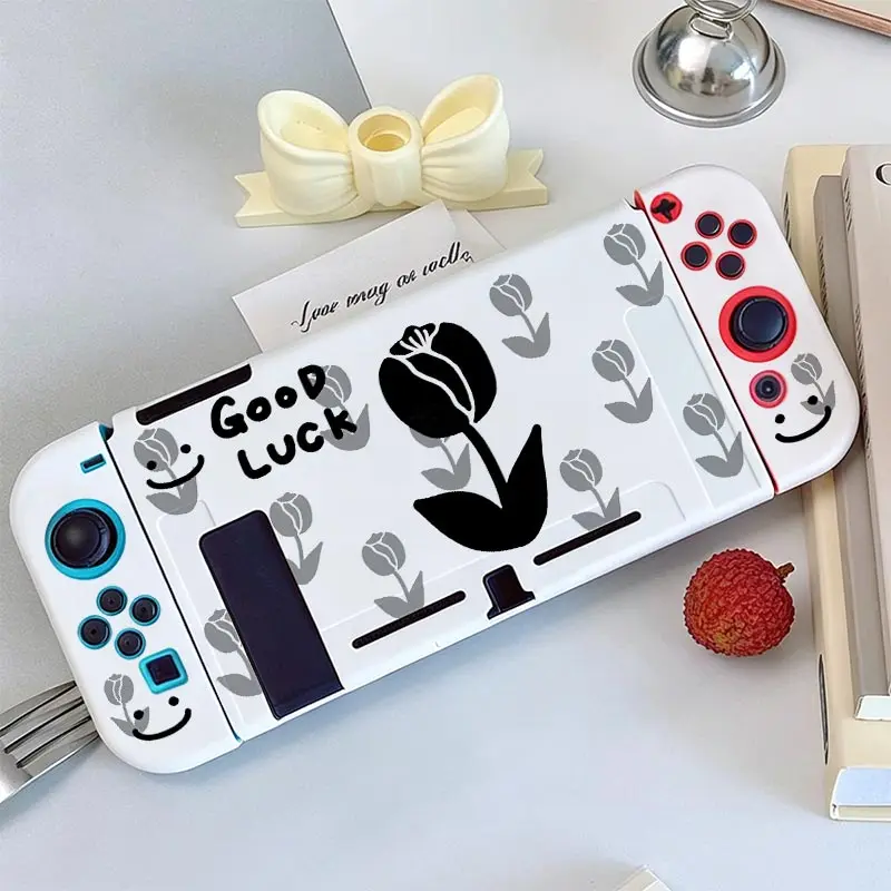 Anti-Falling Soft Shell Cover Anti-Scratch Shell Protector for Nintendo Switch NS Game Console TPU Split Protective Case