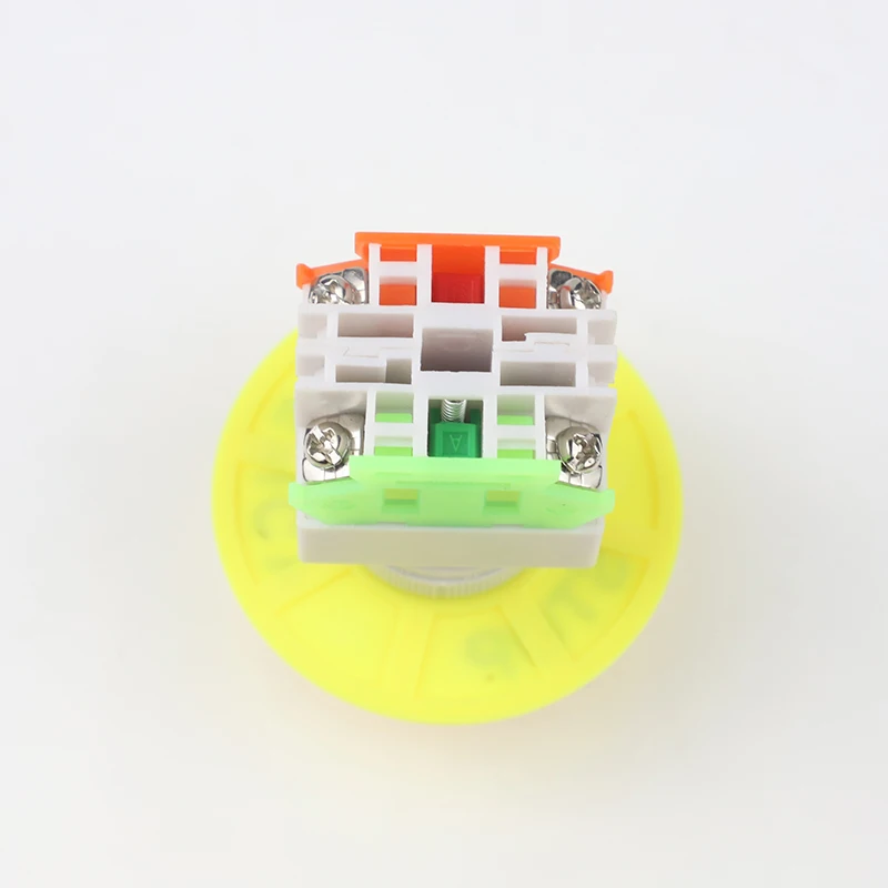 Red Mushroom Cap 1NO 1NC DPST Emergency Stop Push Button Switch AC 660V 10A Switch Equipment Lift Elevator Latching Self Lock