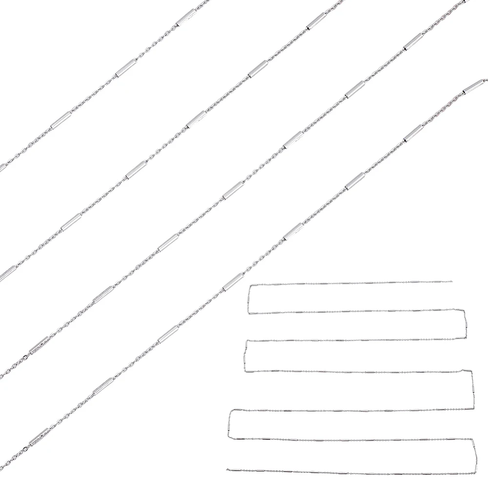 5Pcs 33ft Stainless Steel Cable Chains Soldered Column Jewelry Making Link Chain Bar Tube Chain Bulk 1.5mm Wide for Necklace