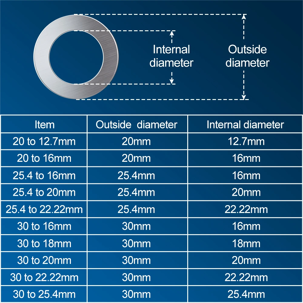 HAMPTON 1PCS 20mm 25,4mm 30mm Kreissäge Klinge Reduzierung Ringe Umwandlung Ring Trennscheibe Holzbearbeitung werkzeuge Schneiden Unterlegscheibe – Detail 3
