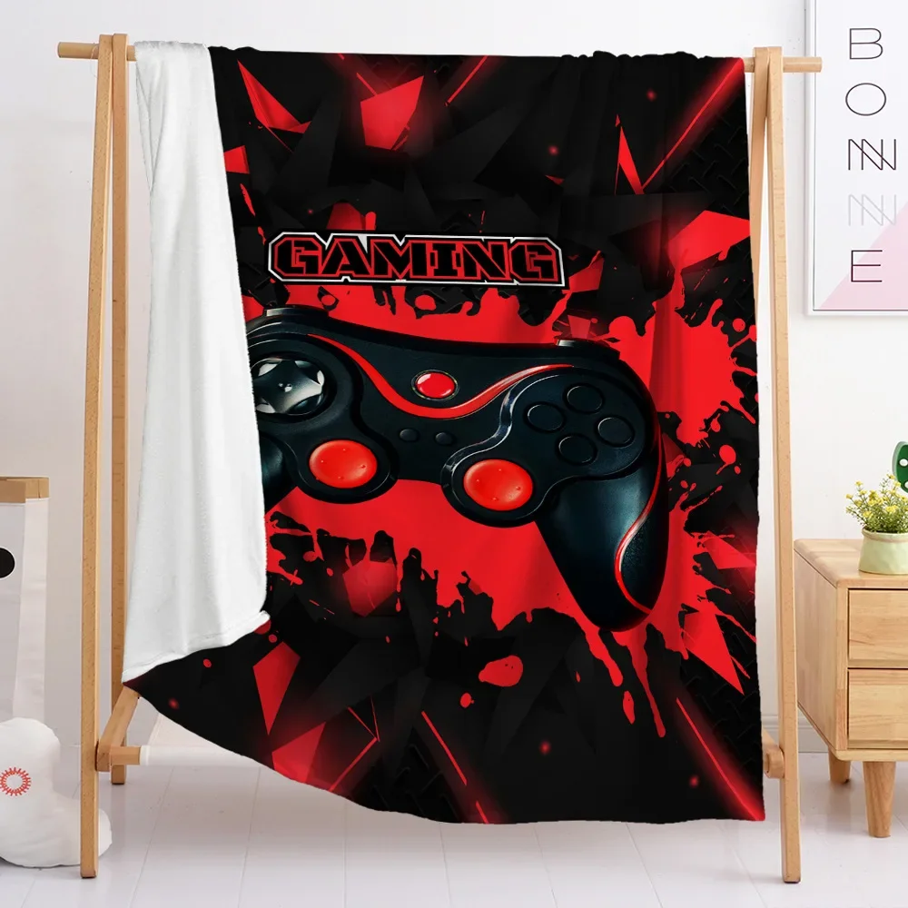 

Gaming Throw Blanket Super Soft, Gamer Gift for Couch Sofa for for Kids Boys Teens, Video Game Gamepad Pattern Fleece Blanket