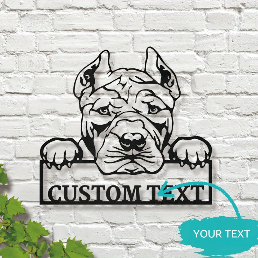 Custom Bully Dog Metal Wall Sculptures Ideal Home Decor Gift for Dog Lovers Easy To Hang Must - Have Dog - Themed Decoration