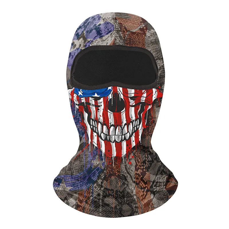 Summer Motorcycle Balaclava Bicycle Hat MTB Bike Bicycle Helmet Hood Caps Men Skull Full Face Mask Breathable Cycling Headgear