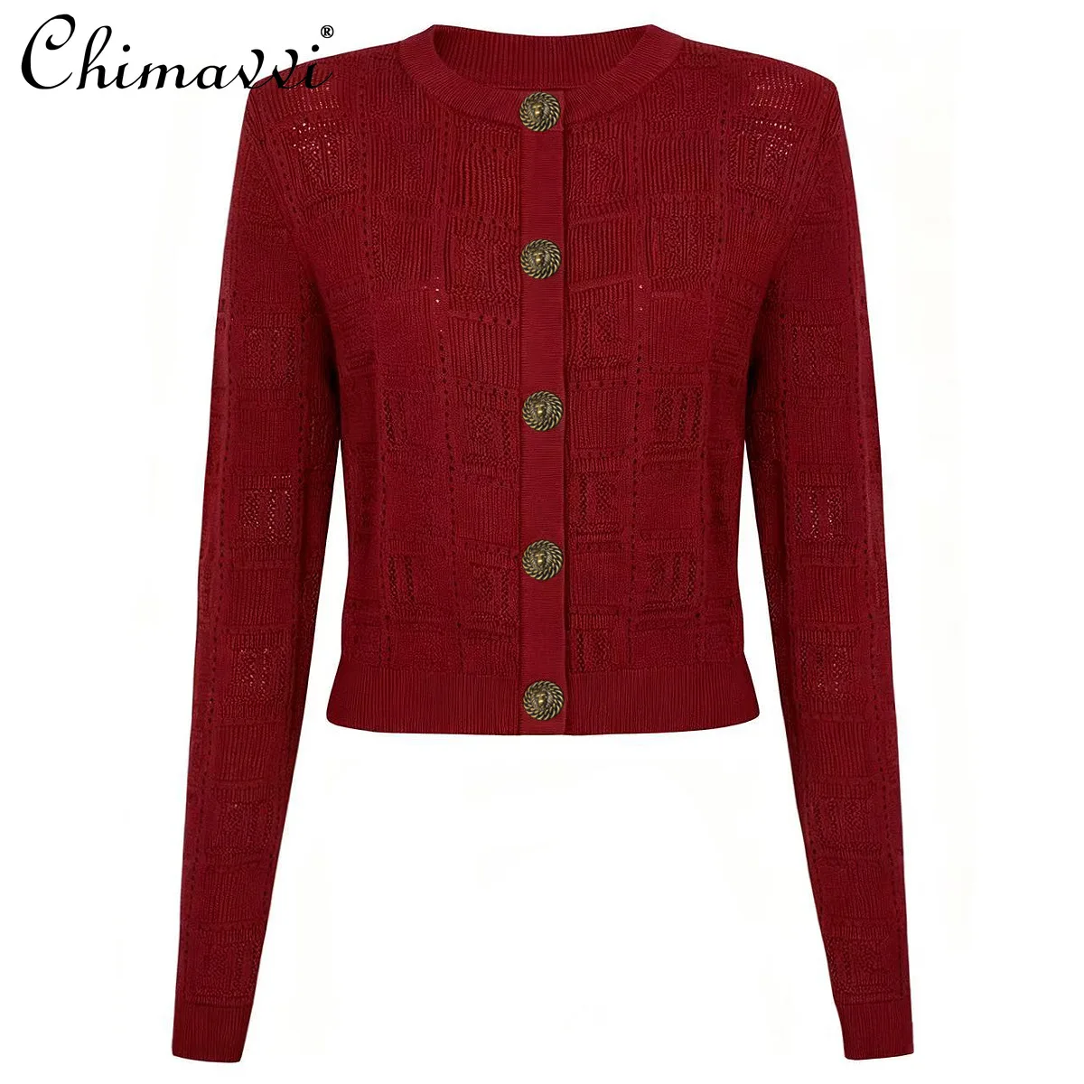 

2026 Spring and Autumn New Women's Sweater Fashion Classic Long Sleeves Tops Outwear Elegant OL Women Knitting Cardigan