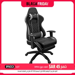 Gaming Chair Office Chair with Footrest Racing Ergonomic Chair Leather Reclining Video Game Chair Adjustable Armrest High Back G