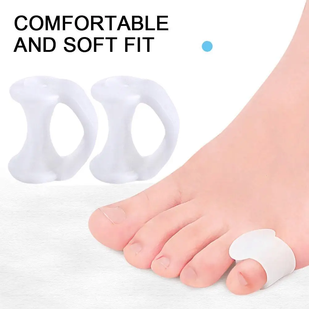 2Pcs Silicone Toe Separator Bone Ectropion Toes Outer Appliance Big Hallux Valgus Corrector Foot Care Tools Toe Valgus Corrector