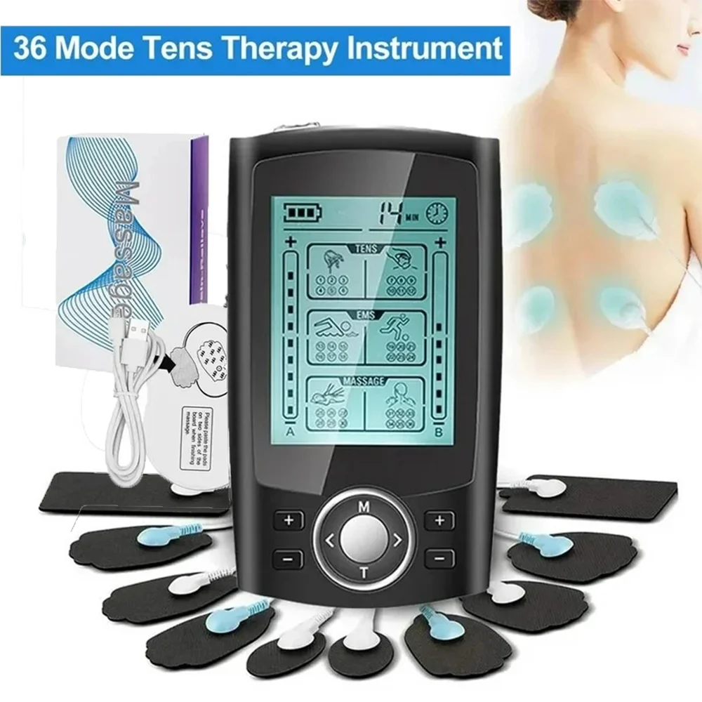 

Tens Massager Electric Muscle Stimulator 36-Mode EMS Acupuncture Body Massage Therapy Electrostimulator Slimming Machine