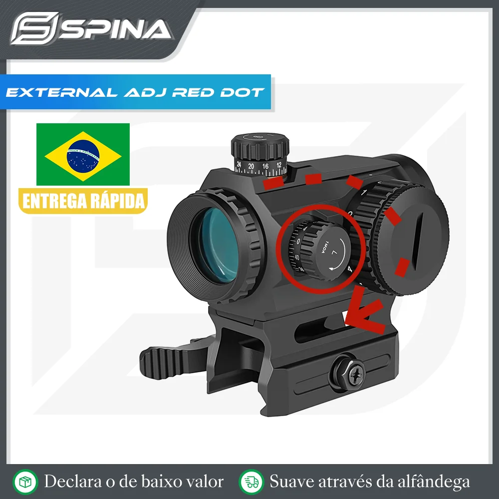 

SPINA OPTICS HD 1x20 Red Dot Sight External adj QD Mount Quick Shooting Red Dot Sight Real Firearms Fit AR15 CBQ.556.308.223