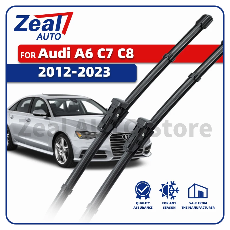 LHD Frontwischerblätter für AUDI A6 C7 C8 2012–2023, 2 Stück Windschutzscheibe 26 Zoll + 21 Zoll Zubehör SLine Allroad Avant quattro S6 RS6 Hybird