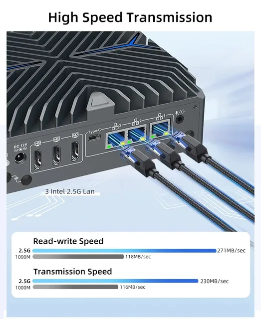 Topton Fanless Mini Firewall PC Intel Ultra 5 125U i7 1255U i3 1215U 3*2.5G LAN 3*HDMI2.0 IoT Industrial Computer Edge Computing 5 Topton Fanless Mini Firewall PC Intel Ultra 5 125U i7 1255U i3 1215U 3*2.5G LAN 3*HDMI2.0 IoT Industrial Computer Edge Computing 5