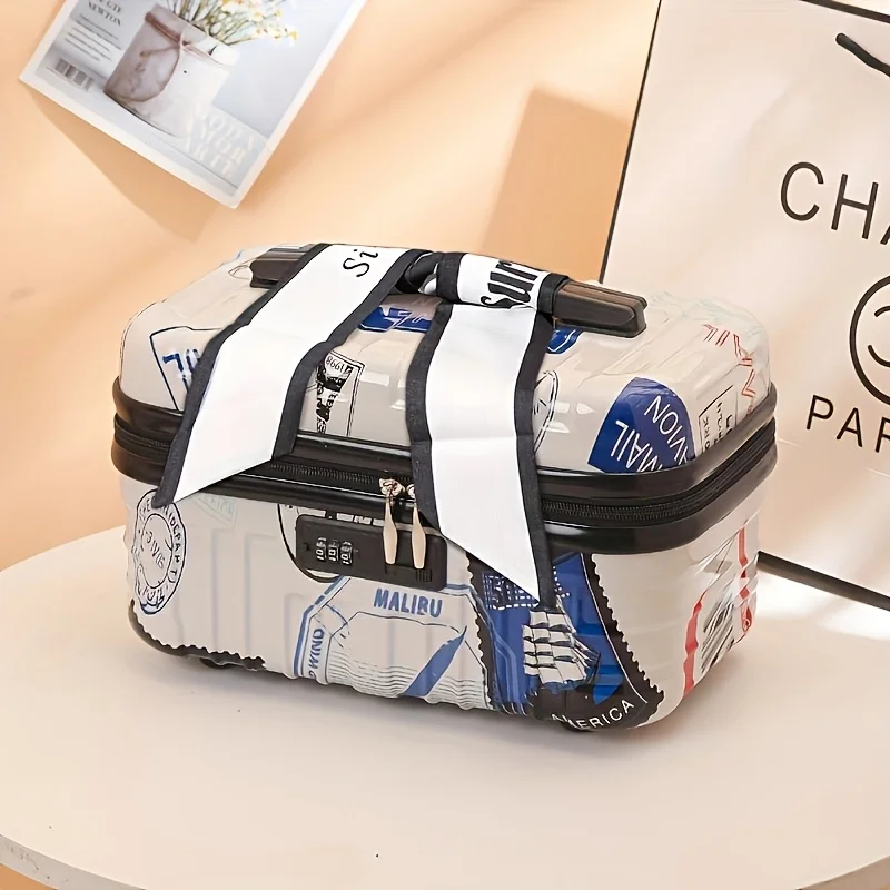 18-Inch Painted Portable Makeup Box With Password Lock Suitable For Both Men And Women Lightweight Durable And Large Capacity