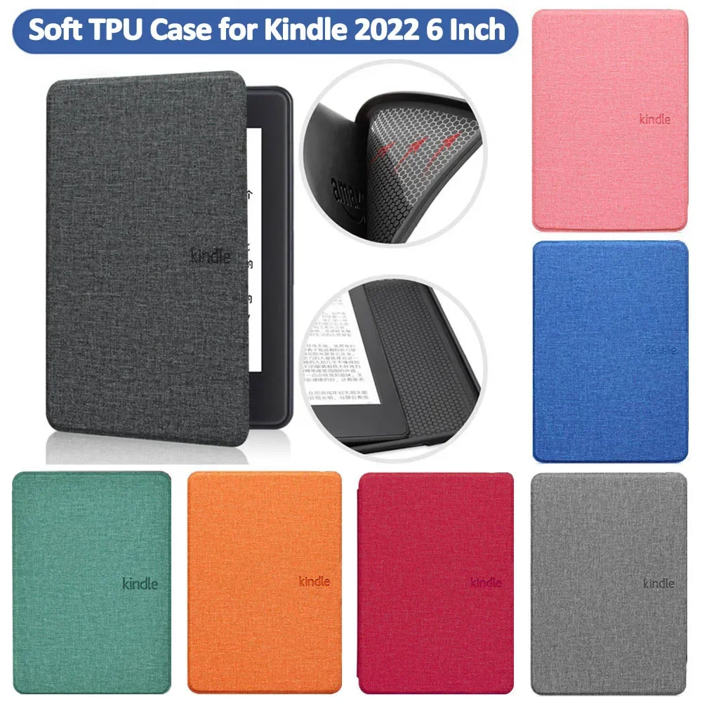 Soft TPU Case For Kindle 2022 C2V2L3 All-New 6 Inch 11th Generation Magnetic Protective Shell Flip E-book Protector Cover Pouch