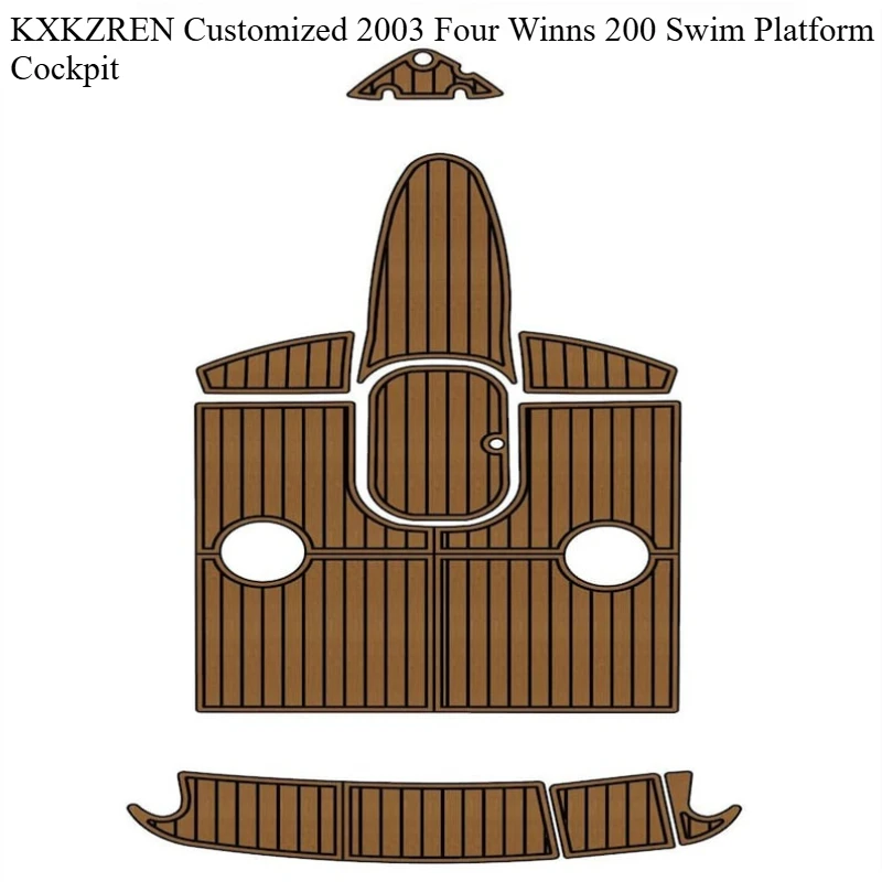 KXKZREN Customized 2003 Four Winns 200 Swim Platform Cockpit Self-adhesive Yacht Marine Flooring Pad EVA Foam Boat Decking Sheet