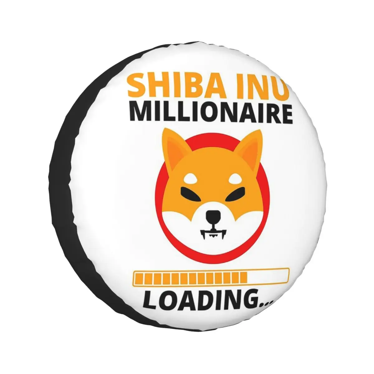 

Custom Shiba Inu Millionaire Loading SHIB Token Crypto Cryptocurrency Spare Tire Cover for Car Pajero 4x4 Wheel Protector Covers