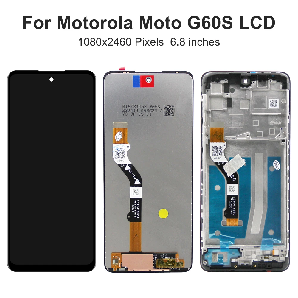 OEM For Motorola Moto G60S XT2133-2 XT2133-1 6.8\'\'LCD Display Touch Screen Digitizer Assembly Replacement For Moto G60S