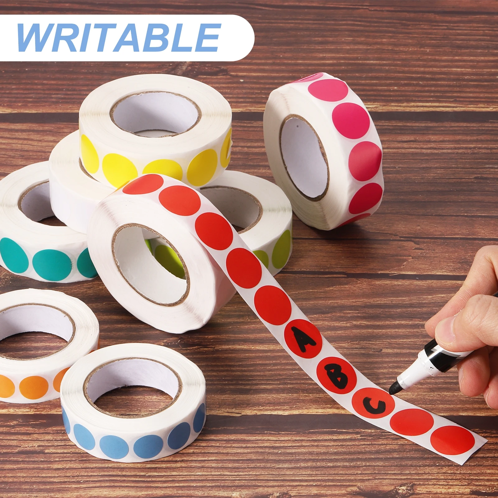 4000Pcs Colored Dot Stickers Color Coding Label Blank Circle Sticker Self Adhesive Round Price Labels Office Classification Tags