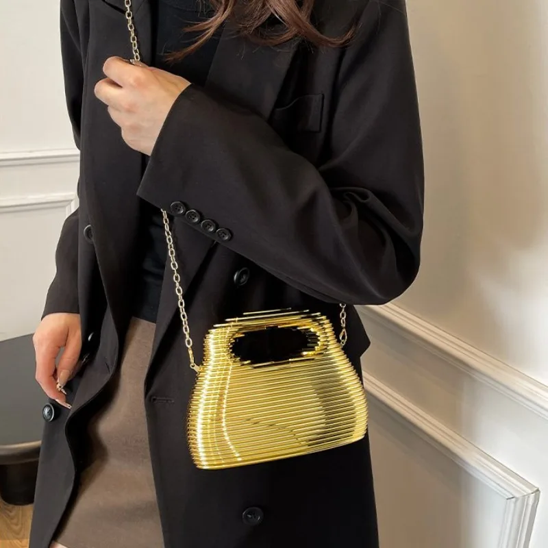 Acrylic Solid Texture Shape Women's Shoulder Bag Advanced Luxurious Daily Matching Handbag Summer New Style Sweet Crossbody Bag