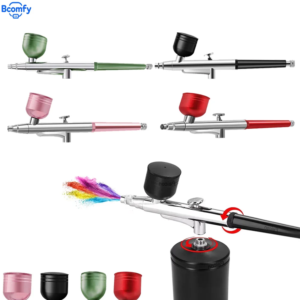 Airbrush Gun Portable handheld Airbrush Kit Brush Painting Set Airbrush Spray Tool Set for Painting Nails Cake Tattoo Makeup