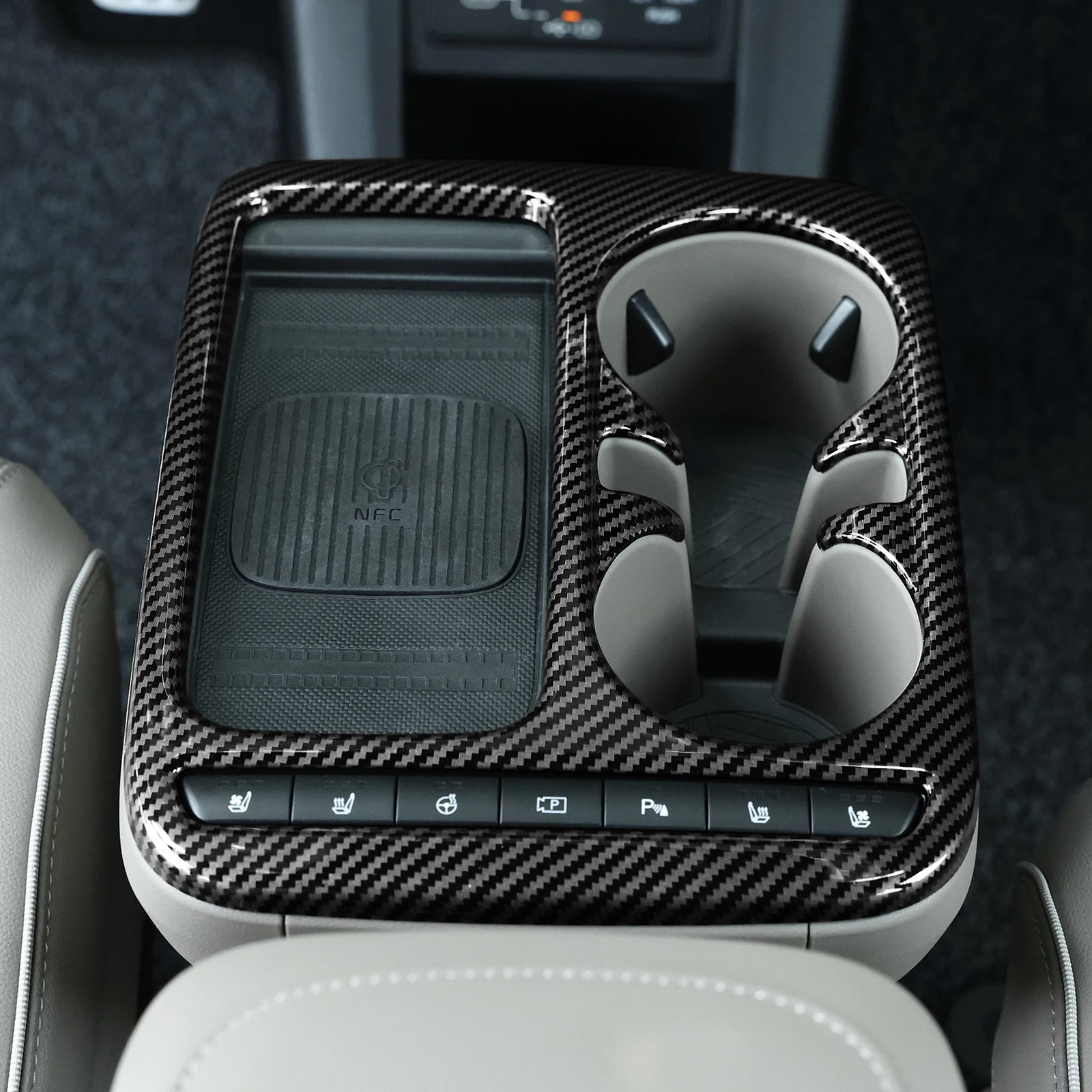 Center Console Charger Panel Water Cup Holder Cover Only For Hyundai IONIQ 5 PE 2025 With Wireless Charger Version