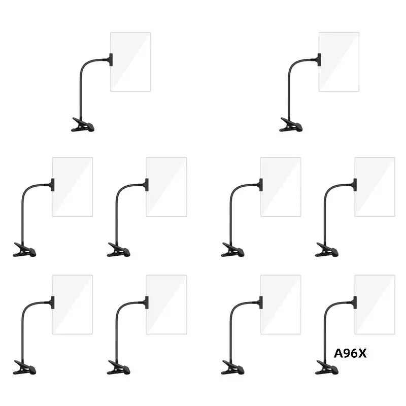 

10Pcs 5X Magnifying Glass With Clip, 6X3.5 Inch Magnifier With Clamp Adjustable Flexible Gooseneck